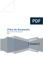 (Titre Du Document) : (Année)