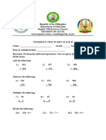 Numeracy Test Material