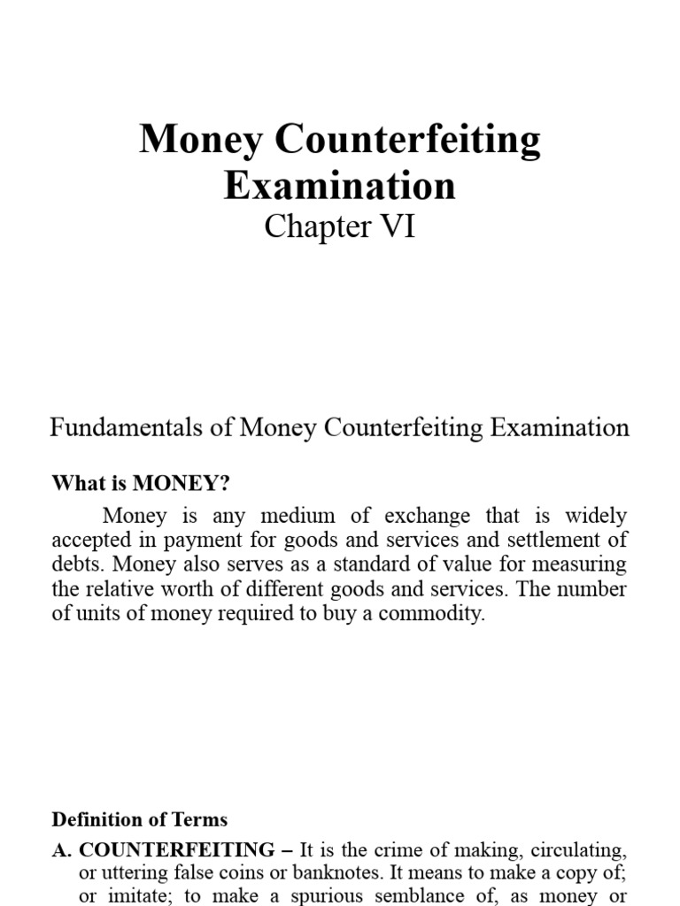 Understanding Money Counterfeiting | PDF | Philippines | Currency