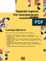 LESSON 07 - The Financial Aspect For Entrepreneurs