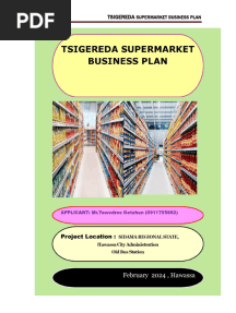 Tewodros Supermarket Bussiness Plan