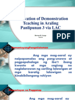 Observation of Demonstration Teaching in Araling Panlipunan 3