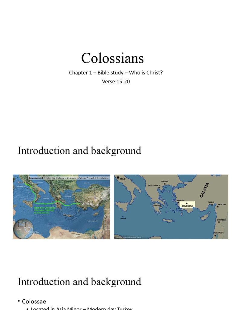 Colossians 1 Bible Study Ii Pdf