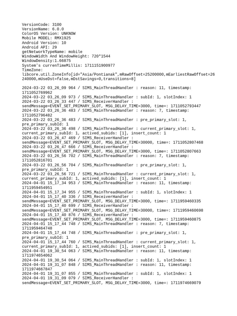 SIMS Receiver and Main Thread Logs | PDF | Alphabet Inc. | Arm Architecture