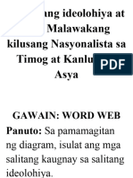 Ibat Ibang Ideolohiya at Mga Malawakang Kilusang Nasyonalist