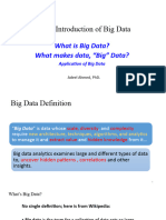 Introduction of big Data & applications