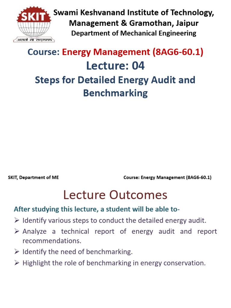 Steps for Detailed Energy Audit | PDF | Energy Conservation | Efficient ...