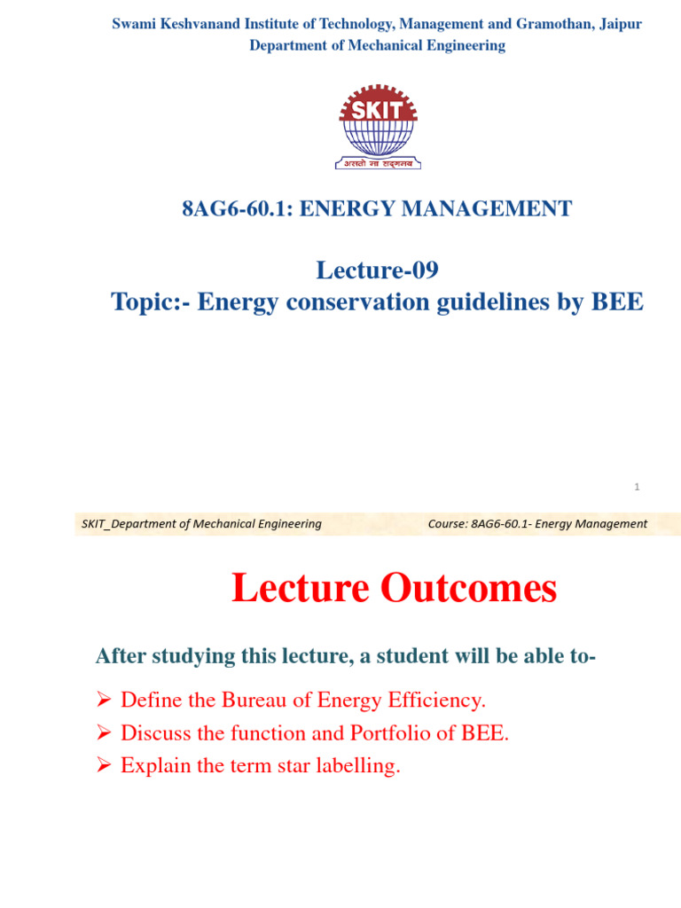 BEE Energy Conservation Guidelines | PDF | Energy Conservation ...