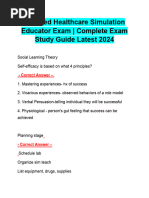 Certified Healthcare Simulation Educator Exam