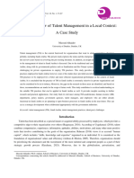 A Critical Review of Talent Management in A Local Context: A Case Study