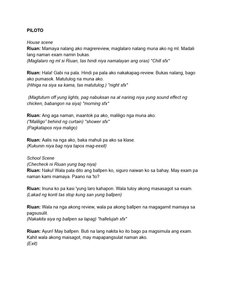 Script Filipino | PDF