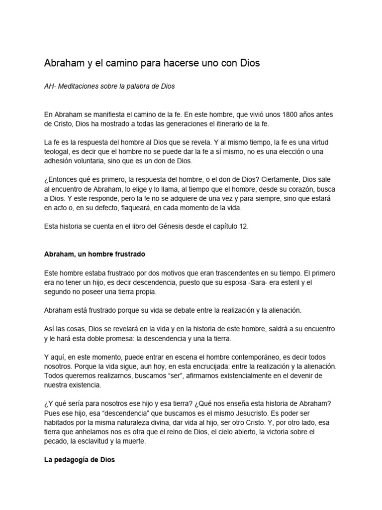 El Camino de Fe de Abraham | PDF | Fe | Abrahán