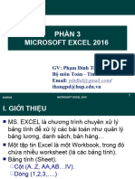 Bài giảng Excel 3. 2016