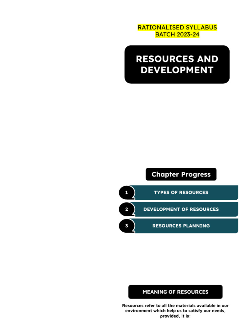Resource Planning for Sustainable Development | PDF | Sustainability ...