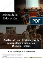 Análisis Crítica de La Educación Actual