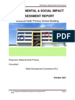 Mubarek Kedir primary School Building  EIA Report