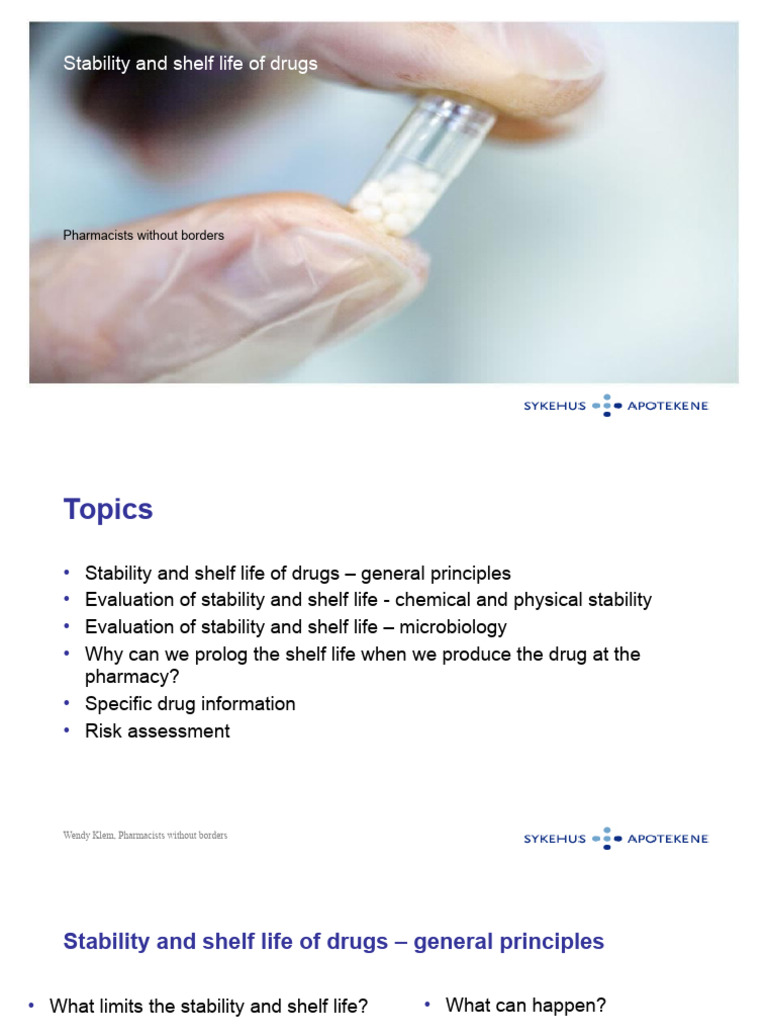 Stability and Shelf Life of Drugs 2020 PDF Shelf Life Intravenous