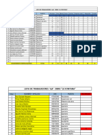 Lista de Trabajadores