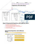 3a) Unit 11 Day 2 Notes On Solving Exponentials