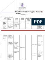 Action Plan On Reading Intervention For Struggling Readers