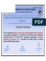 Paper Presentation Certificate For Online Participants National Level Technical Paper Presentation-1-28-8