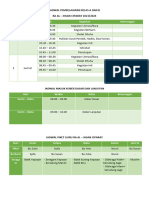 Jadwal Pembelajaran Kelas A Dan B