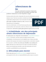 6 sinais silenciosos de depressão