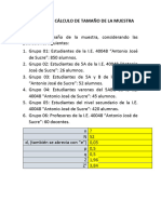 Ejercicio de Cálculo de La Muestra o Muestreo Grupo 3