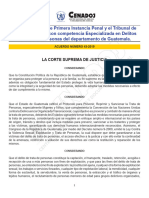 Creación de Juzgado de Lavado de Dinero