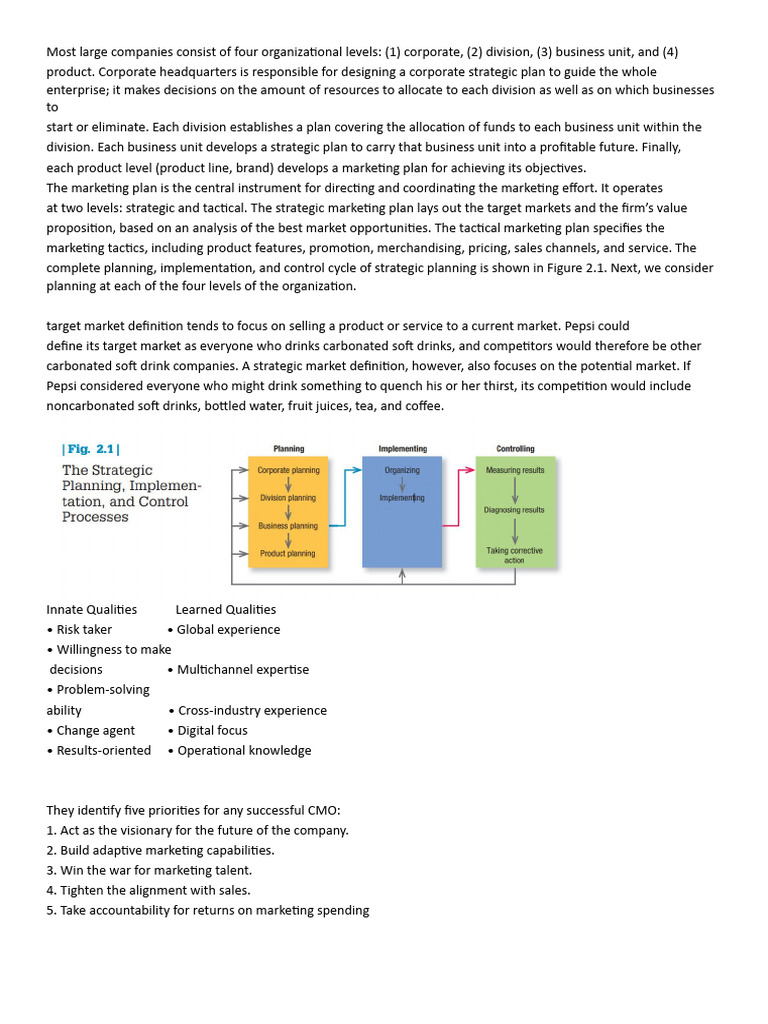 Marketing notes | PDF | Marketing | Strategic Management