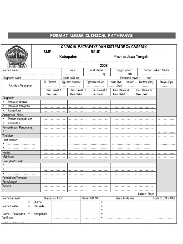 Format Umum Clinical Pathways | PDF