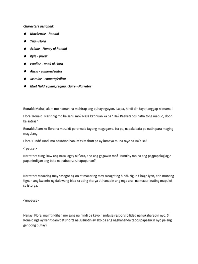 Esp Script in Abortion PT 3 | PDF