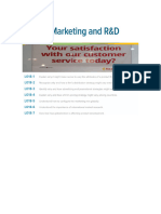 Global Marketing and R&D