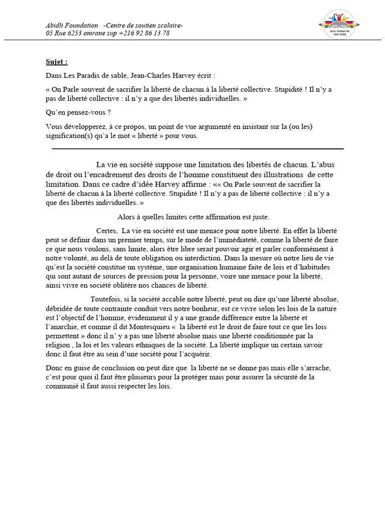 Liberté individuelle vs collective | PDF | Liberté