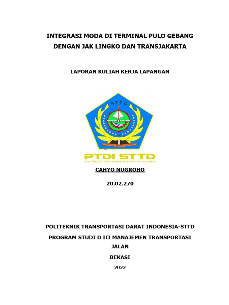 Jarak Jatinegara ke Terminal Pulo Gebang | PDF