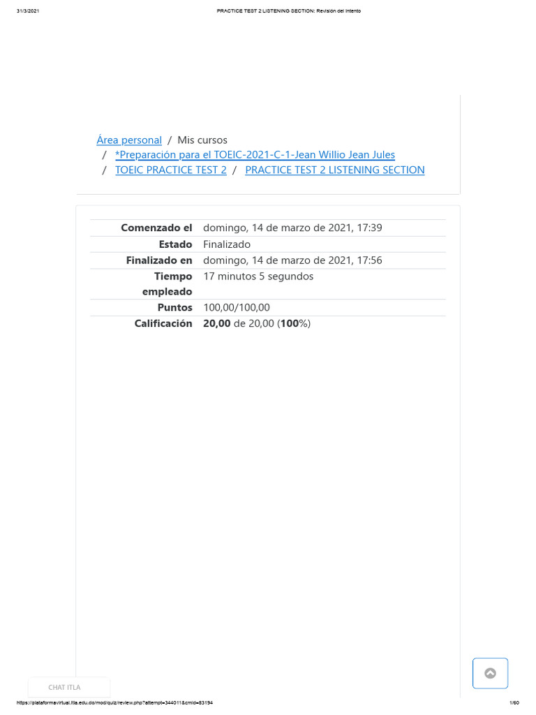 Practice Test 2 Listening Section | PDF