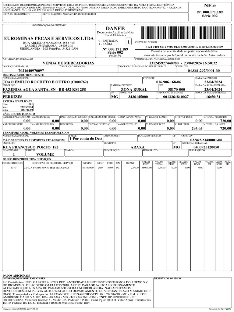 Index 1 | PDF | Recibo | Documentos empresariais