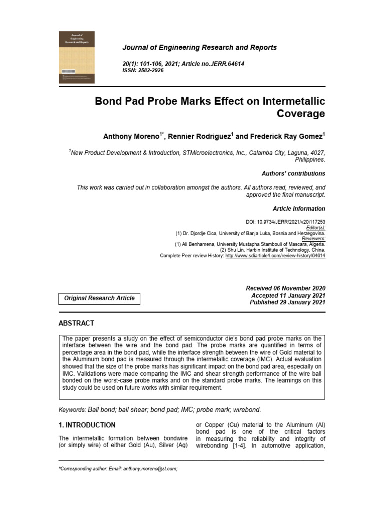Impact of Probe Marks on IMC Coverage | PDF | Building Engineering ...