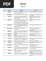 Grade 9 Spelling Bee Word List | PDF
