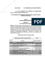 Ley de Ingresos Del Municipio de Guadalajara, Jalisco para El Ejercicio Fiscal 2024-120124