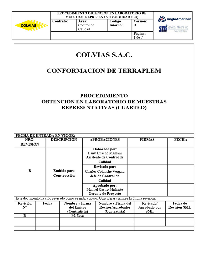 3 Obtencion en Laboratorio de Muestras Representativas (Cuarteo) | PDF ...