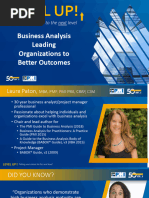 Laura Paton - PMI Business Analysis Leading Organizations To Better Outcomes