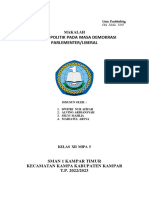 Makalah TENTANG PERKEMBANGAN POLITIK PADA MASA DEMOKRASI PARLEMENTER DAN PENGARUH UUDS TH 1950