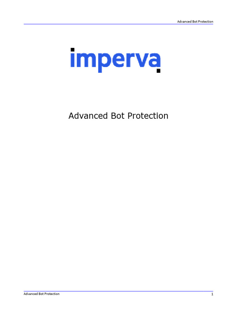 Getting Started with Advanced Bot Protection | PDF | Internet Bot ...