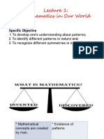 Lecture 1 - Mathematics in Our World
