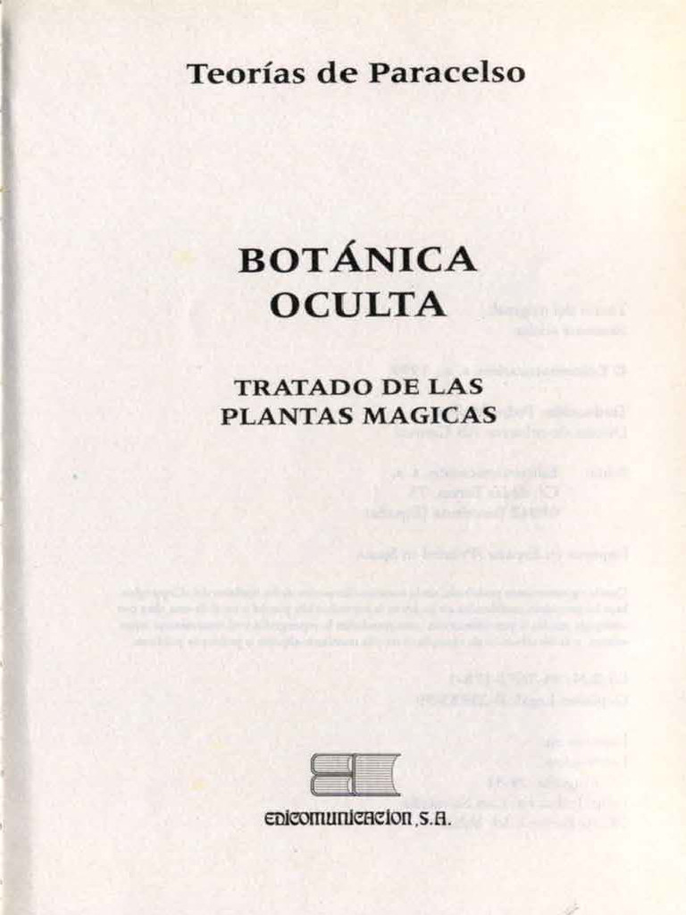 Diccionario de Botánica Oculta | PDF