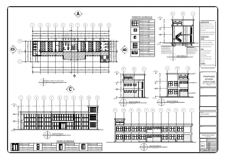 Class Block 1 DETAILED | PDF | Window | Civil Engineering