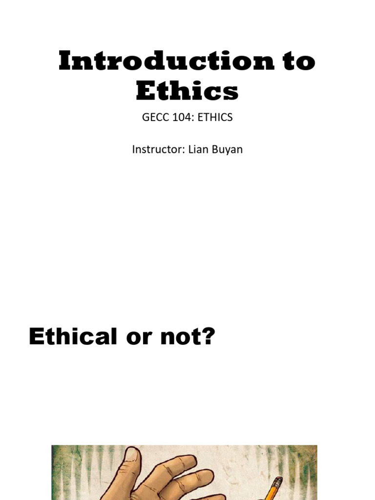 1 Introduction To Ethics Student Download Free Pdf Morality