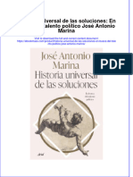 Historia Universal de Las Soluciones en Busca Del Talento Politico Jose Antonio Marina Download 2024 Full Chapter