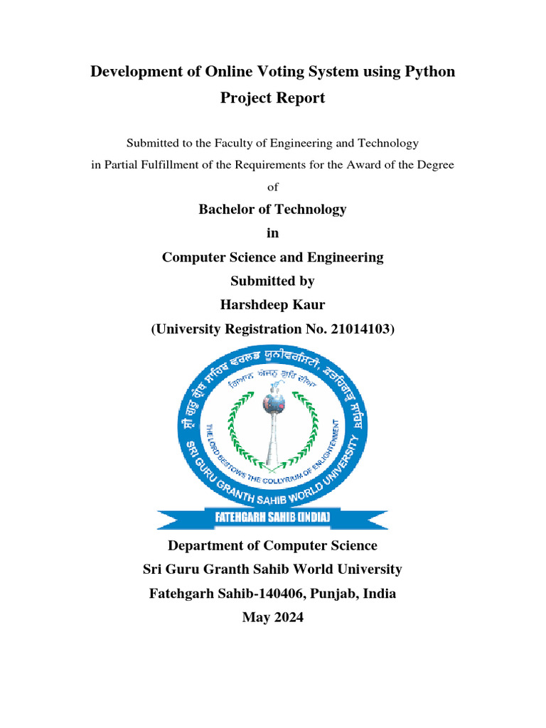 Online Voting System Development in Python | PDF | Information Security ...